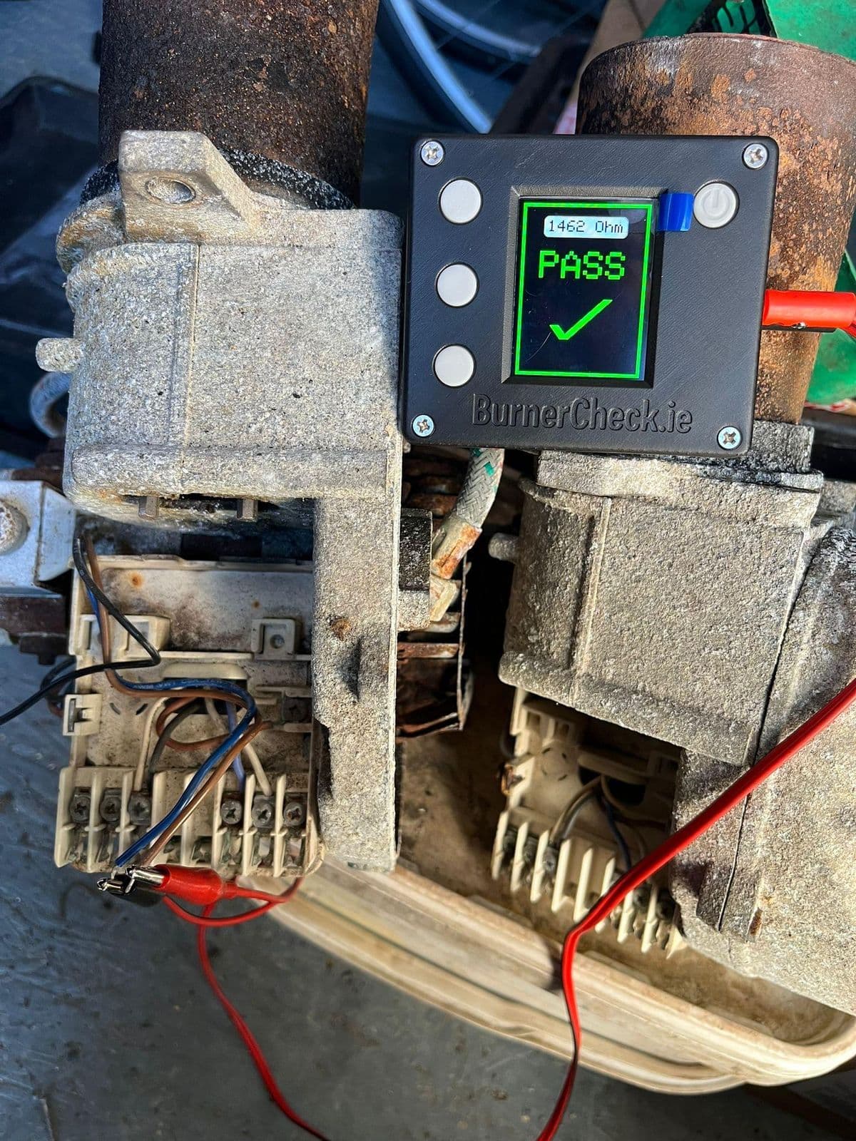 Solenoid check on an G3/R40 burner